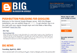 BIG (Blogger in Google) screenshot