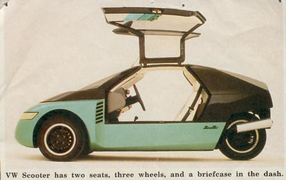 the VW Scooter concept car. circa 1988.