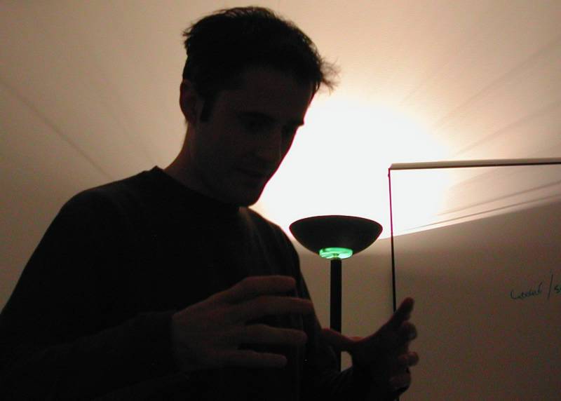 Evan Williams in a moment of inspiration during our first week at Google. - February 2003